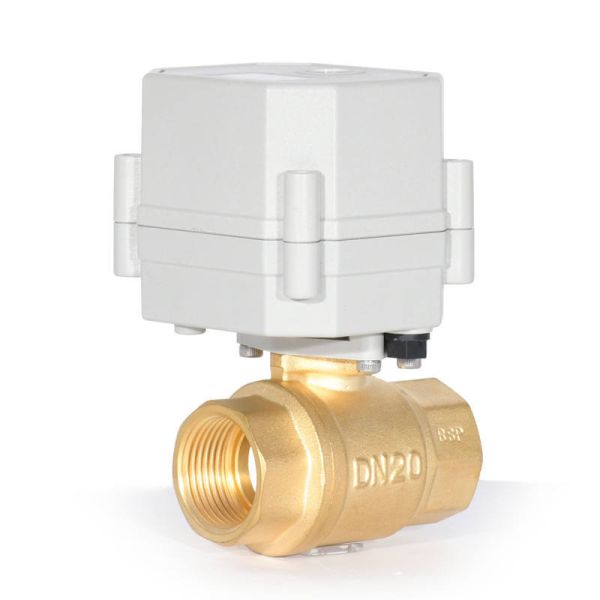 Etrany 3/4in NPT AC110-230v CR202 Normally Closed Motorized Brass Ball Valve Electric Water Valve IP67 Protection