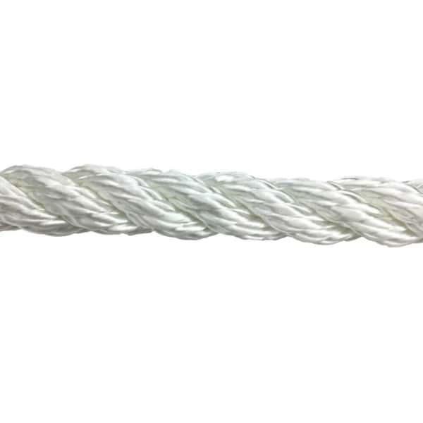 3 hebras de cuerda de nylon 4 mm-60 mm cuerda de vela de amarre marítimo