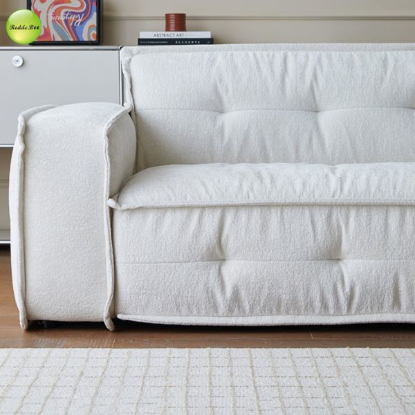 Two Seater Fabric Compressed Sofa Lumbar Support Space Saving Customized