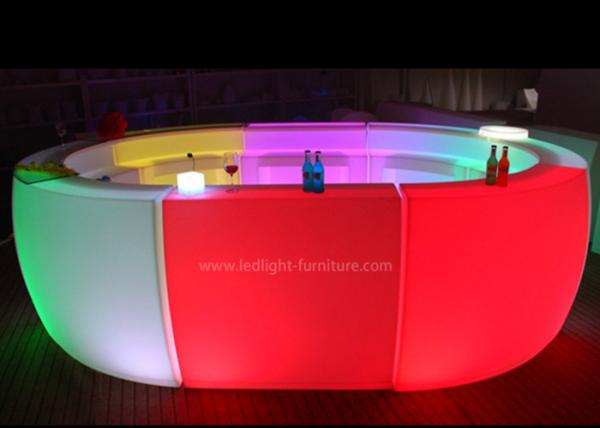 Multi Shaped LED Bar Counter , Indoor / Outdoor Illuminated Bar Counter