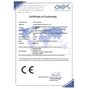 YUEQING  WINSTON  ELECTRIC  CO.,LTD. Certifications