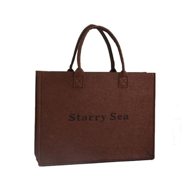 Felt Material Lightweight Shoulder Bags For Ladies Wholesale Half Moon Bag Manufacturer Female Clutch Women'S Shoulder Bags Custom Handbags Ladies Felt Tote Bag With Zipper