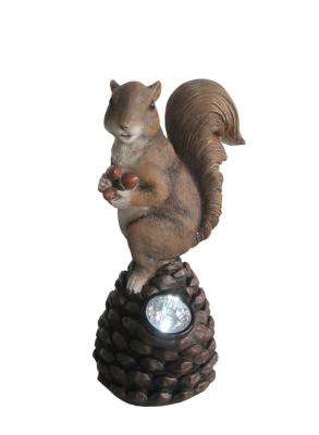 Decorative Squirrel Solar Powered Animal Garden Lights With Spotlight
