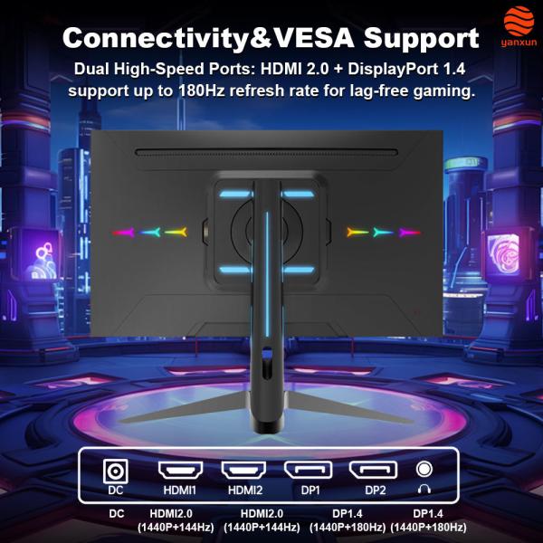 4k Ips Panel Monitor 27 Inch 180hz , UHD Resolution Fixed Bracket Gaming Monitor