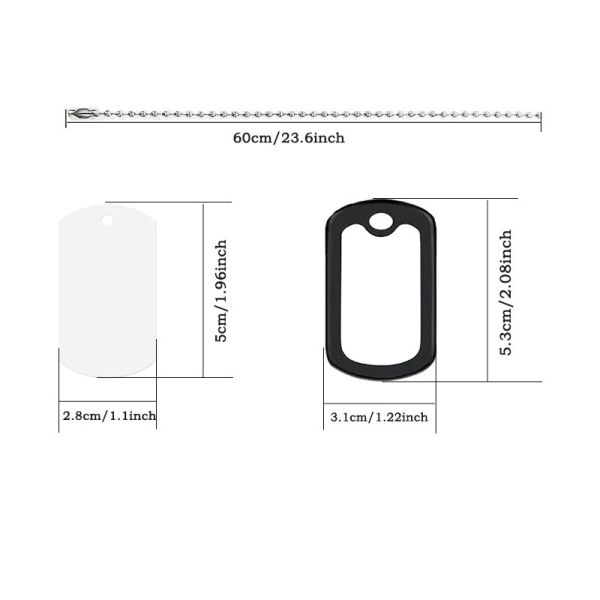 Personalized Blank Stainless Steel ID Metal Dog Tags Name Tag Sublimation Dog Tag Blanks