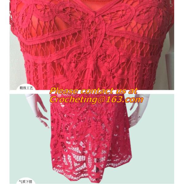 clothing summer Hollow out belt sexy knitted crover up crochet beach dress robe femme sund