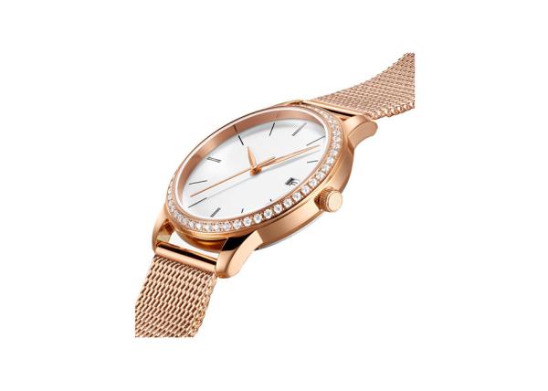Stones Mesh Band Stainless Steel Ladies Watch With 30M Water Resistant