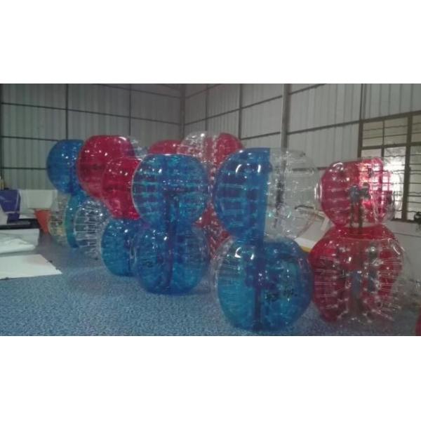 Red And Blue Inflatable Human Bumper Ball Bubble Football Suits LOGO Acceptable