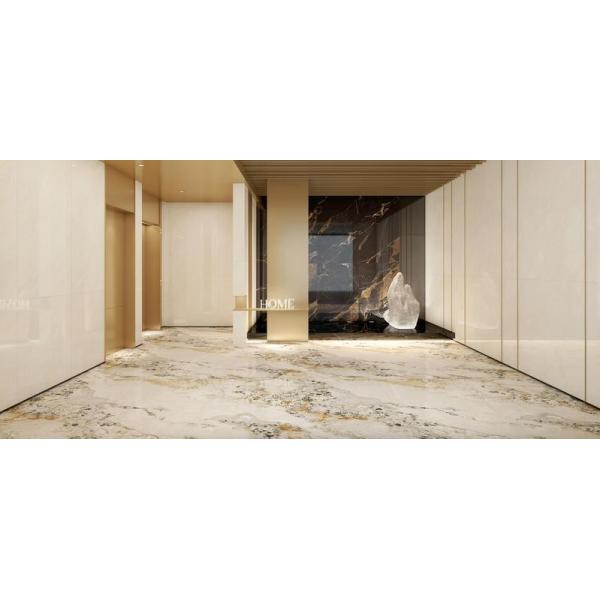 AAA Grade 900x1800mm Polished Glazed Porcelain Tile Light Yellow