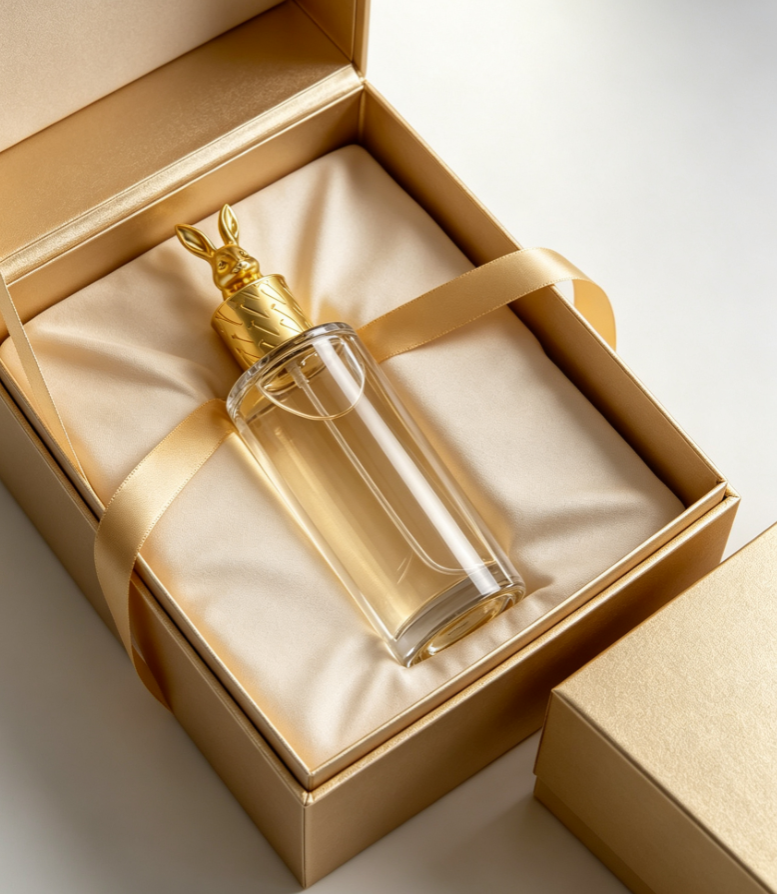 Luxury Rabbit Zinc Alloy Lid Refillable Empty Glass Perfume Bottle