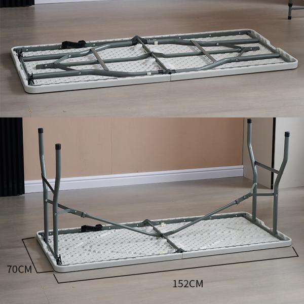 Contemporary Design 2023 Outdoor Portable Folding Plastic Camping Table with Stripes