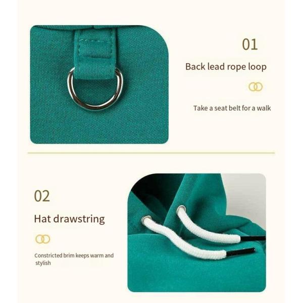 Удобные домашние животные одетые хлопчатобумажные домашние животные с капюшоном свитер S - XL