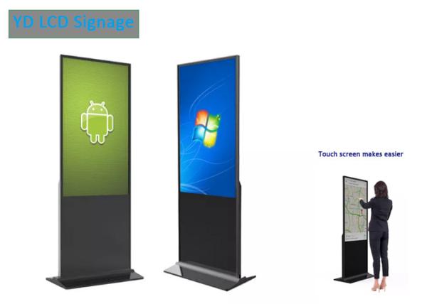 49 Inch Indoor Floor Standing Advertising Lcd Touch Screen Digital Signage Totem Kiosk Remote Control Wifi Android