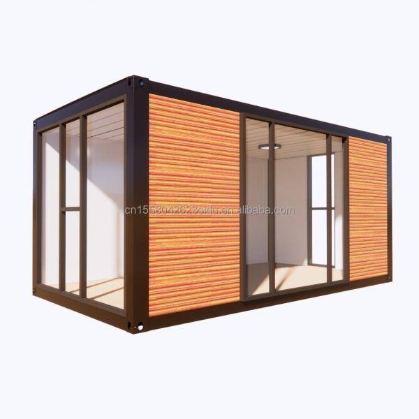 Galvanized Steel Square Tubes Container Houses for Park BBQ Store Office Mobile Portable Assembly Coffee Bar Wooden House