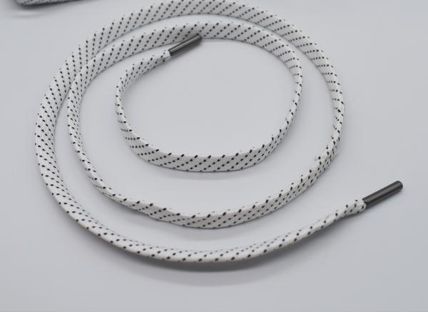 1cm Polyerster Flat Shoe Laces Colorized Dot With Metal Aglet Trouser Hoddie Rope