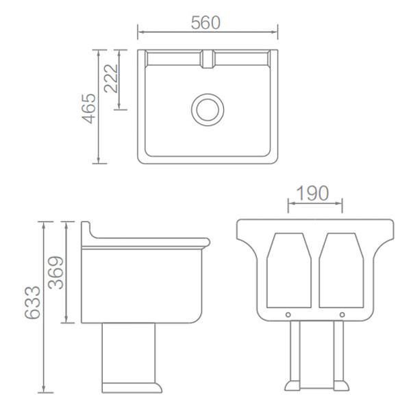 Изделия Floorstanding ушата Mop санузла керамические застекленные санитарные