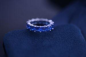Emerald Sterling Silver Custom Jewelry Square Diamond Rings