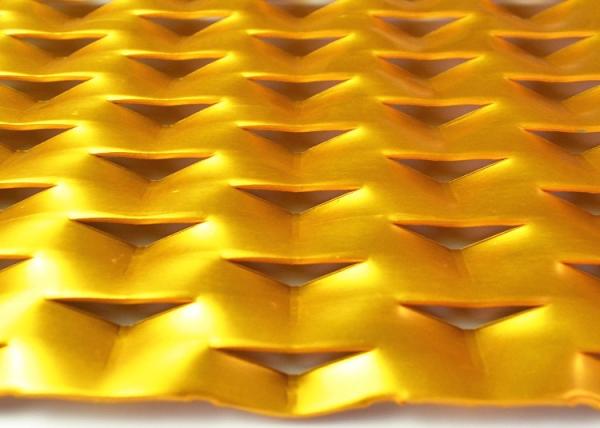 Wall Covering Decorative Expanded Metal Mesh Screen Panels 80mm Width Anodized