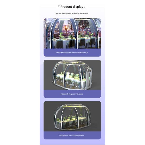 Outdoor Camping Homestay Steel Structure Spherical Tent House With Transparent Bubble Room And Dome Room