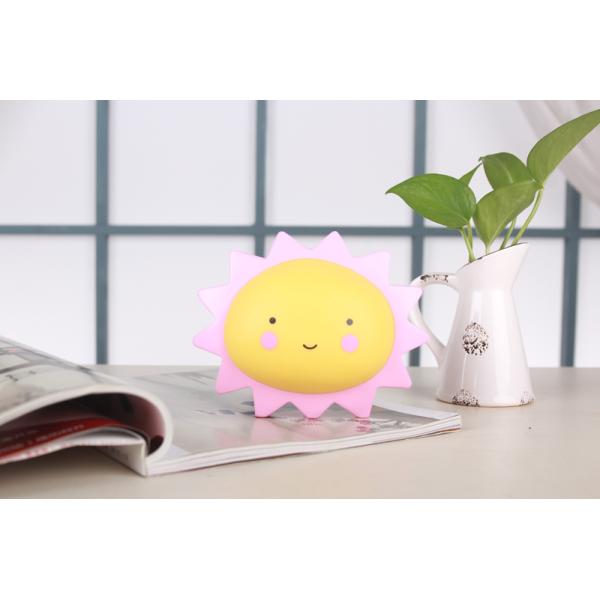 Ornament PVC LED Flashing Sun Shape Night Light toy Chirstmas Promotion Gifts