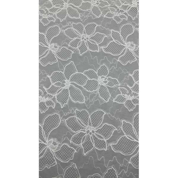 White lace Fabric High Luxary Hollow-up Elegant Cloth for Bridal Beauty Wedding Party Gown