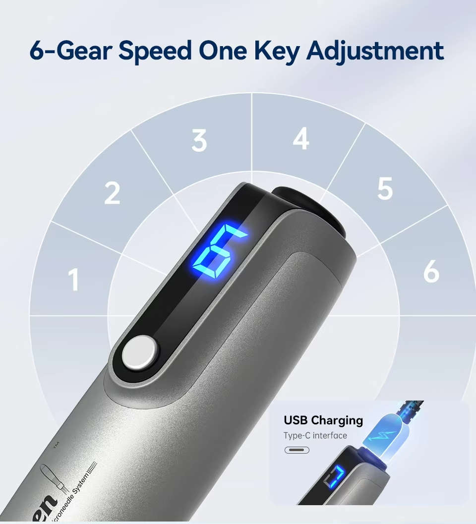 Microneedling Derma Pen Wireless Electric Microneedle Device For Improving Skin Firmness Radiance And Promoting Nutrient Absorption