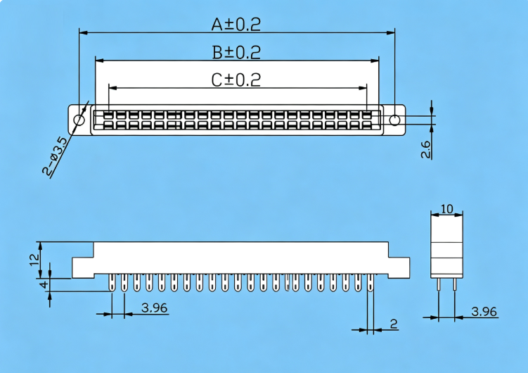 CR7E-36DA-3.96E 3.96MM 36P(2X18P) 805  JAMMA