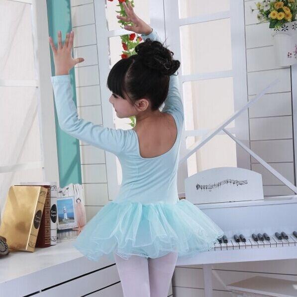 Children's ballet dance skirt girls long sleeve costume princess skirt of bitter fleabane