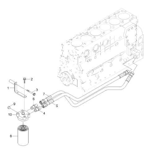 4928800 Oil Filter Head CUMMINS Excavator Spare Parts For QSB6.7 R210LC7A R210NLC7A