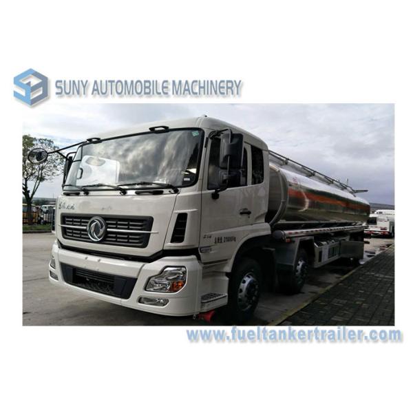 Dongfeng 8*4 27.5cbm Fuel Tank Trailer 340HP Aluminium Alloy For Transporting Oil