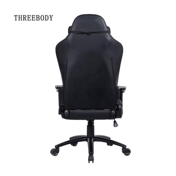 Commercial Black And White Gaming Chair , Light Weight Racing Seat Desk Chair