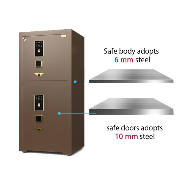 Solid Steel Large Jewelry Safe Box Luxury Watch Winder Safe With Jewelry Drawer