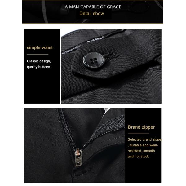 Полиэстер / хлопок мужские брюки брюки костюм с формальным платьем пальто и стройный блейзер