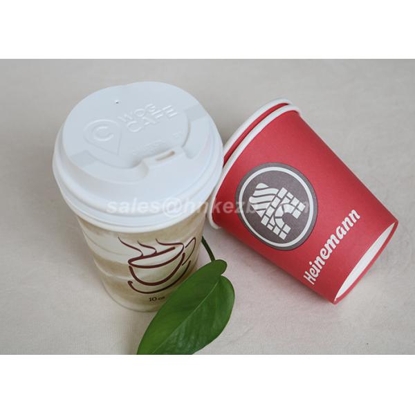 500ML Printed Recyclable Single Wall Paper Cups Cutomized Logo For Hot Drinking