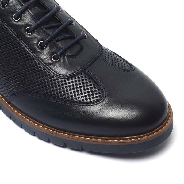 OEM ODM Black Lace Up Mens Breathable Leather Shoes