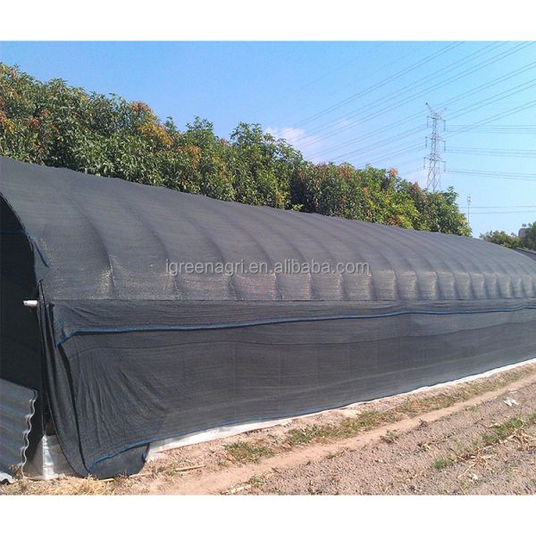 Single-Span PE Shade Net Tunnel Blackout Greenhouse for Mushroom Cultivation