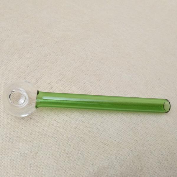 Premium Round Shape Glass Oil Burner Pipe Smoking Accessories Eco Friendly