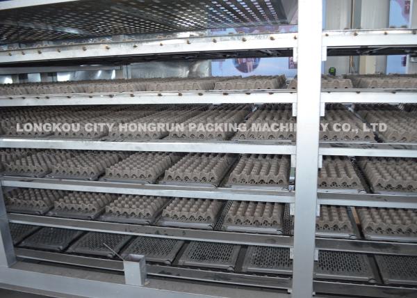 4000pcs/h 8 toma partido tipo giratório máquina automática da bandeja do ovo da linha de secagem de 6 camadas