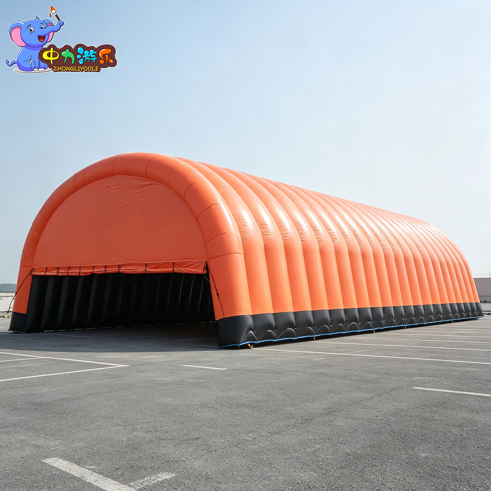 Custom Giant Inflatable Tent Large Air Rib Vehicle Shelter Portable Garage for Fleet Storage, Temporary Workshop, Equipment Protection and Commercial Projects