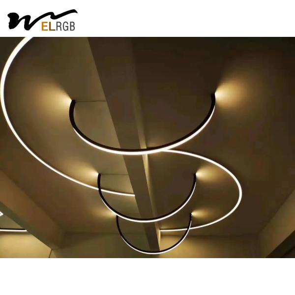 17x4mm Led Aluminum Channel Profile Curved Bendable Led Strip Light Profile