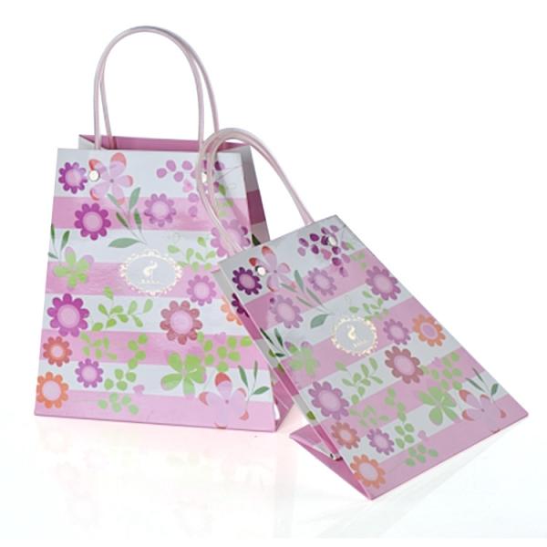 ODM Luxury Boutique Bag , paper gift bags with handles Pantone color Printing