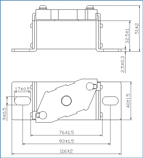 MEV High Current Fuse , DC1000V 500A Ceramic Automotive Fuses