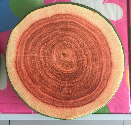 Hot selling high quality customized fruit printed round cushion