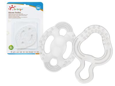Silicone branco Teether do bebê de 3 meses da força de rasgo