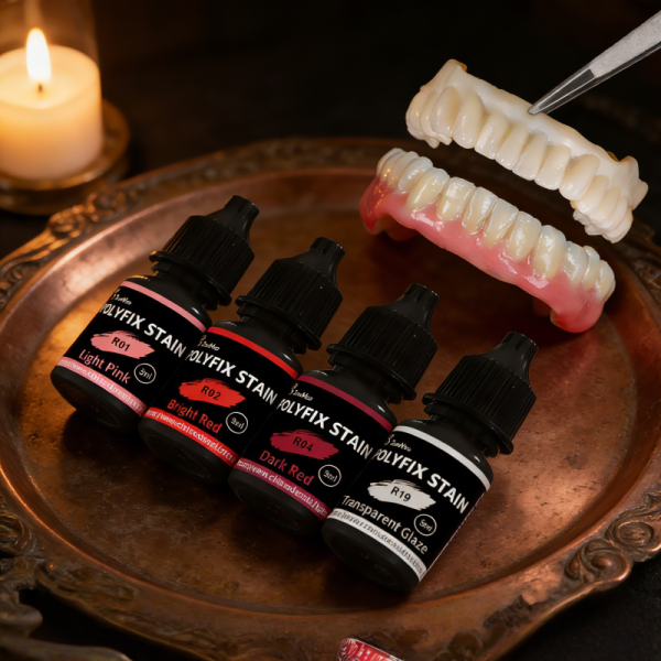 20 Pieces PolyFix Stain Dental Resin Stains Providing High Precision Colouring of Resin Products for Dental Applications