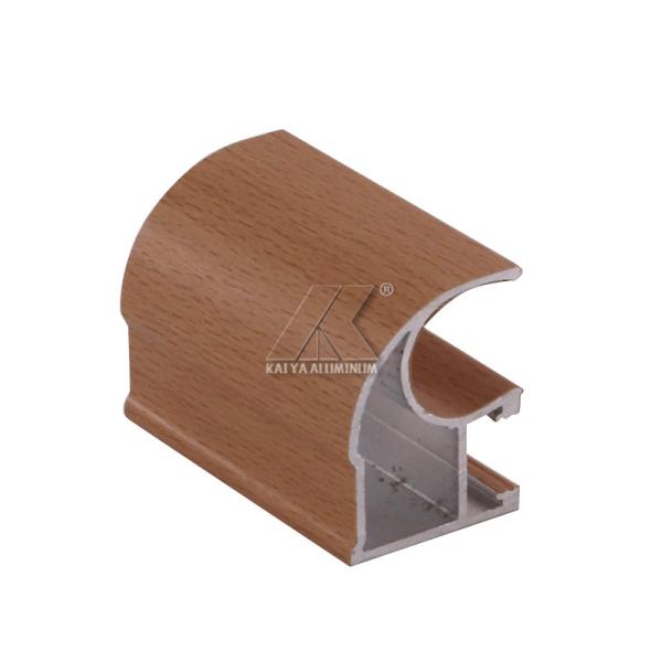 Stable Wood Grain Aluminium Wardrobe Extrusions Bright Color T8 Temper