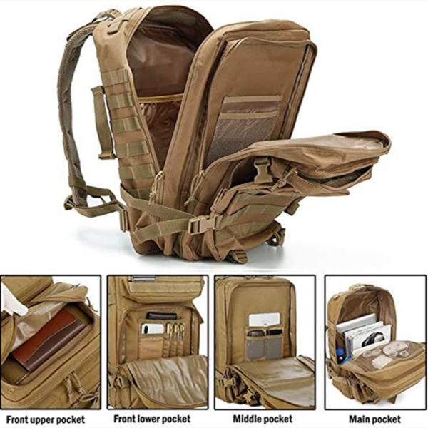 900D Oxford Molle System Backpack 42L Camouflage Military Black Backpack