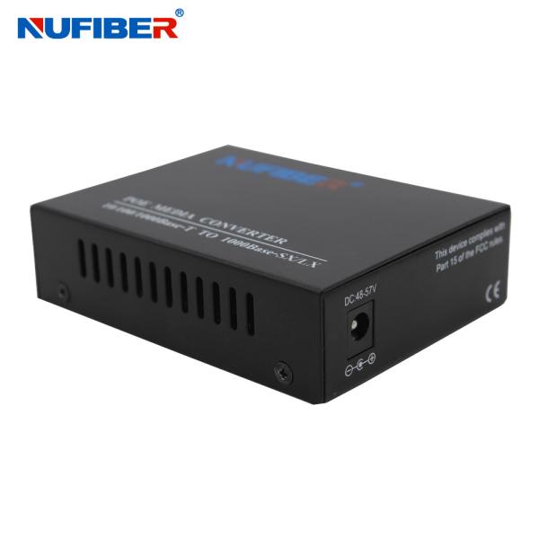 POE Fiber Media Converter RJ45 To 1000M 48V Fiber To POE Ethernet Converter With Iron Case POE Powered Switch