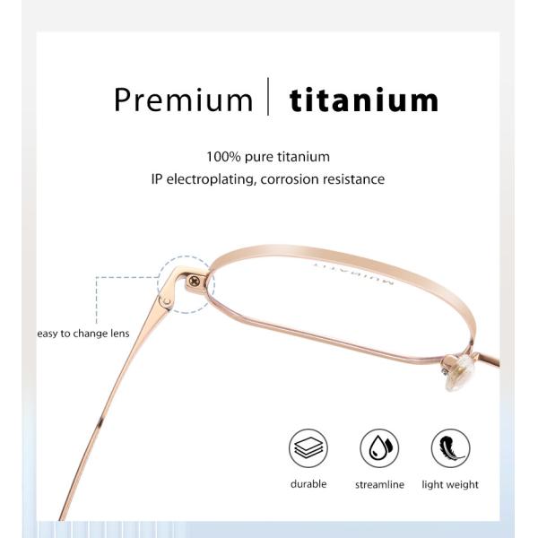 Геометрическая круглая полная тенденция рецепта Очкиes титана оправы