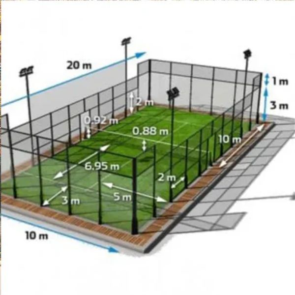 Custom Padel Court Fencing 33Ft x 66 Ft